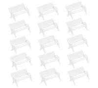 ZUNOXAZ 15 Pièces Miniature Banc de Jardin pour Maison de Poupées Accessoires Décoratifs pour Éveiller Imagination