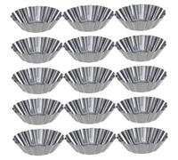 ZUNOXAZ 15 pièces Moules à Tartelettes Acier Épais Moules Multifonctions pour Muffins et Desserts Réutilisables et Faciles à Laver Accessoires de Pâtisserie DIY