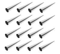 ZUNOXAZ 16 Pièces Moules à Croissant Acier Inoxydable Grands Tubes Coniques pour Pâte Feuilletée Moules à Cornet Crème Pâtisserie pour Cuisson et Décoration