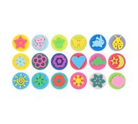 ZUNOXAZ 18 pcs Tampons Garçon Fille Colorés EVA Double Face Cartoon Activités Maternelle Scrapbooking DIY