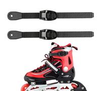 ZUNOXAZ 2 Ensembles Brides Chaussures Amovible en PVC pour Rollers Noirs, Boucle de Rechange Facile à Installer Vis, Sangle de Patin Robuste pour Empêcher la Chute des Patins