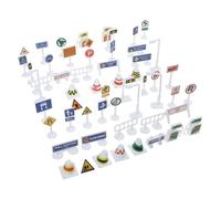 ZUNOXAZ 2 Ensembles Mini Panneaux de Signalisation Route pour Garçon Fille Éducatif DIY Modèles et Panneaux Interdits pour Apprentissage Préscolaire et Jeux Créatifs