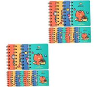 ZUNOXAZ 2 Ensembles Notepads Portable Spiral Coil Cartoon Animal Memo Pads For School Office Daily Planning 12 Pièces * 2