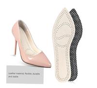 ZUNOXAZ 2 paires Semelles Intérieures Cuir de Vache Antisudation pour Escarpins Respirantes et Confortables