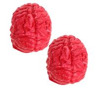 ZUNOXAZ 2 Pièces Accessoires Halloween Cerveaux Humains Faux Réalistes Décoration Effrayante pour et Farces Adultes