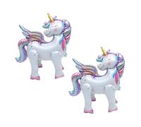 ZUNOXAZ 2 Pièces Ballons Licorne Aluminium Gonflable Décoration Anniversaire Fête Ornements Festifs pour Garçon Fille