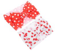 ZUNOXAZ 2 pièces Bandeaux Garçon Fille Fille Ajustables avec Nœuds Douxs Accessoires pour Garçon Design et Cœur Confort Ergonomique Lot