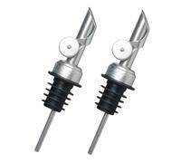 ZUNOXAZ 2 pièces Bec Verseur Inox Anti-goutte pour Bouteilles Huile et Spiritueux Kit Design Élégant et Nettoyage Facile Doseur Précis sans Éclaboussures pour Bar et Cuisine