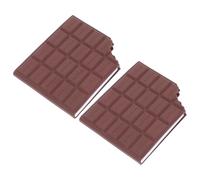 ZUNOXAZ 2 pièces Bloc-notes Autocollants Forme Chocolat Parfumé Adhésif Fort Carnet de Poche Créatif pour Bureau et École