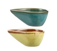 ZUNOXAZ 2 pièces Bol Céramique pour Huiles Essentielles Lot de Vert et Bleu Bols Décoratifs Durables pour Salon de et Darômes Maison