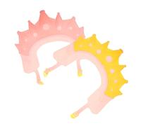 ZUNOXAZ 2 Pièces Casquette de Bain Garçon Fille Ajustable Bonnet Imperméable pour Garçon Fille Protège Yeux et Oreilles et Pratique Pack Jaune et Rose