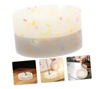 ZUNOXAZ 2 pièces Cendrier Silicone Lumineux Lot de Design Créatif Rond Capacité Antidébordement Décoration Bureau Maison Résistant et Facile à Nettoyer