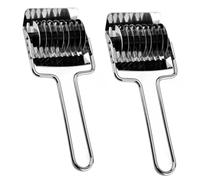ZUNOXAZ 2 pièces Couteau Inox Coupe Légumes pour Nouilles et Oignons Multifonctionnel Poignée Antidérapante pour Cuisine Maison