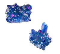 ZUNOXAZ 2 Pièces Crystal Cluster Natural Stone Decorative Crystal Stones For Fish Tank Home Ornament Feng Shui Healing And DIY Crafts