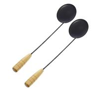 ZUNOXAZ 2 pièces Cuillère de Cuisine Longue Manche Antiadhésive pour et Snacks Cuillère Métallique avec Poignée Confortable pour Cuisson Maison Facile