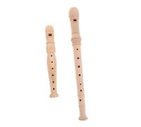 ZUNOXAZ 2 Pièces Flûtes à Bec Soprano Bois Naturel Styles Allemand et Anglais Instrument Professionnel pour Garçon Fille Adultes et Débutants et Portable pour Pratique Musicale