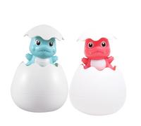 ZUNOXAZ 2 pièces Jouets de Œufs Éclaboussants pour Garçon Fille Jouets de Bain Créatifs ABS Écologique Dinosaures Flottants Verts et Rouges Cadeaux Éducatifs pour Garçons et Filles