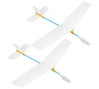 ZUNOXAZ 2 Pièces Kit Modèle Avion Planeur Bois à Assembler Éducatif Stem pour Garçon Fille Améliore Créativité Coordination Main Œil et Raisonnement Spatial