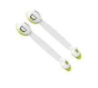 ZUNOXAZ 2 pièces Loquets de Sécurité Garçon Fille avec Double Bouton Verrou Autocollant Rotatif Protection Placard et Réfrigérateur Vert