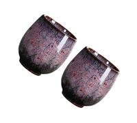 ZUNOXAZ 2 pièces Lot de Tasses à Thé Kung Fu Céramique Rouge Tasses à Boisson Élégantes et Sécurisées pour Bureau et Usage