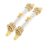 ZUNOXAZ 2 pièces Mezuzah Métallique Décorative Juive avec Délicat Plaque pour Porte Entrée Ornement Religieux Vintage et Cadeau Judaica