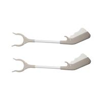 ZUNOXAZ 2 pièces Pince de Ramassage Ergonomique Aluminium Outil Grabber avec Mors Caoutchouc Ramasse Déchets pour Seniors et Entretien Urbain Lot