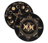 ZUNOXAZ 2 pièces Planche de Divination Bois Décoration Pendule Légère pour Pratique Jeu Professionnel pour Tarologues et Amateurs Astrologie
