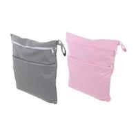 ZUNOXAZ 2 pièces Pochette de Rangement pour Couches Réutilisable avec Double Fermeture Éclair Volume Spacieux et Poignée Amovible Pochette Pratique pour Sorties Piscine et Quotidien