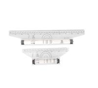 ZUNOXAZ 2 pièces Règle Parallèle Multifonctionnelle Transparente pour Dessin et Mesure Précise Outil Portable pour Bureau École Artistes Architectes et Ingénieurs pour Tracer Lignes et