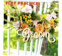 ZUNOXAZ 2 Pièces Suspendue à Design Lettre Creuse Ornement Mural Beige pour Salon et Chambre Décoration Résistante et