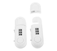 ZUNOXAZ 2 Pièces Verrou Placard Code Child Safety Cabinet Door Freezer Door Lock with Password Abs White