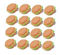 ZUNOXAZ 20 pièces Voitures Reculons Forme de Burger Jouets Miniatures à Friction pour Garçons et Filles Roues Antidérapantes pour Fêtes et Récompenses