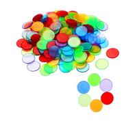 ZUNOXAZ 200 pièces Jetons Bingo Plastique Colorés Mixtes Compteurs Ludique pour Jeux et Récompenses Garçon Fille