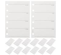 ZUNOXAZ 200 Pièces Recharges D’agenda A7 Perforées 200 Feuilles Papier Recto Verso Vierge à 6 Anneaux, Inserts Hebdomadaires pour Organiseur Personnel, Format 12 X 8 Cm, Bureau et Voyage