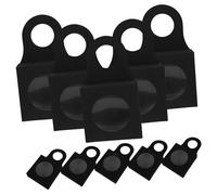 ZUNOXAZ 25 pièces Boîte Cadeau Papier Kraft avec Fenêtre Ronde Noire Coffret Rangement Portable pour Bouteilles de Vin Boîte Vintage Robuste pour Biscuits et Snacks pour Anniversaire et