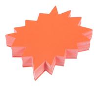 ZUNOXAZ 250 Étiquettes de Prix Fluorescentes Orange Fluo, Autocollantes en Papier, Format Standard pour Commerce de Détail, Affichage Prix Vêtements, Lot de 5 Paquets Total 250 Pièces
