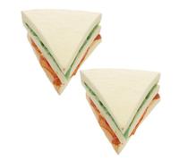 ZUNOXAZ 2pièces Décoration De Faux Sandwichs Pain De Modèles Alimentaires Réalistes Jouets De Cuisine Artificiels pour