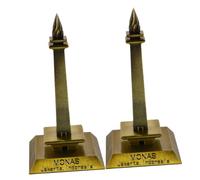 ZUNOXAZ 2pièces Figurines De Tour Indonésienne Zinc Alliage Modèles Architecturaux Vintage pour Décorations Créatives Et Souvenirs De Voyage
