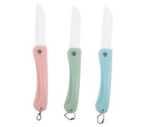 ZUNOXAZ 3 pièces Couteaux Céramique Pliables pour Découpe de Fruits Portables Outil Compact Facile à Nettoyer et Sûr pour Cuisine Maison Couleur Aléatoire Couleur Aléatoire