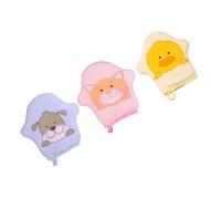 ZUNOXAZ 3 pièces de Bain Garçon Fille Éponge Douce Lot Motifs Cartoons Colorés Lavables et Confortables et Tout-petits