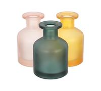 ZUNOXAZ 3 Pièces Diffuseur D’Ambiance sans Flamme Bâtons en Rotin, Verre Cylindrique Rond 130ml pour Chambre ou Bureau, Diffusion Optimale et Design Élégant