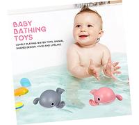 ZUNOXAZ 3 pièces Jouets de Bain Garçon Fille Forme de Baleine Douchette et Flottante de Bain Animal pour Éveil et Jeu Eau
