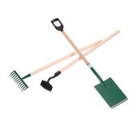 ZUNOXAZ 3 Pièces Mini bêche Mini râteau Fournitures de Jardin Accessoires de Maison de Jeu pour Enfants Petit Outil de Jardinage en Bois
