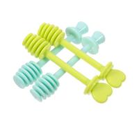 ZUNOXAZ 4 Bâtonnets Mélangeurs pour Miel en Plastique Alimentaire Lot de 4 Pièces Vert Clair et Bleu Agitateur à Miel pour Bocaux Confiture et Sirop Cuisine et Service à Réutilisable