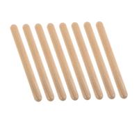 ZUNOXAZ 4 Paires Bâtons de Percussion Bois Naturel Instruments de Musique Orff pour Éducation Précoce Jouets Rythmiques Bois pour Activités Scolaires Garçon Fille