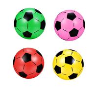 ZUNOXAZ 4 pièces Ballon de Football Gonflable Garçon Fille Balle Plastique Rebondissante pour Jeux Extérieurs et Éducatifs Cadeau Sportif pour Garçons et Filles Couleur Couleur Aléatoire