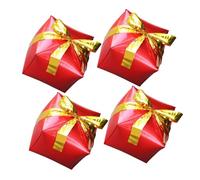 ZUNOXAZ 4 Pièces Ballons Film Aluminium Carré pour Décoration de Fête Coffret Cadeau pour Noël et Célébrations Festives Couleur Aléatoire