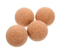 ZUNOXAZ 4 Pièces Bouchons Boule Liège Naturel Lot de Bouchons Ronds Réutilisables pour Bouteilles Verre Décoration DIY et Facile à Utiliser