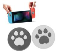 ZUNOXAZ 4 pièces Capuchons de Joystick Silicone Antidérapants à Motif Griffe de Chat Protection pour Manette Switch Lot Gris Clair 4pcs/Paquet