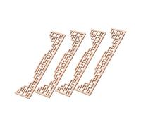 ZUNOXAZ 4 Pièces Chinese Architectural Beam Models Unfinished DIY Appliques for Table and Building Supplies